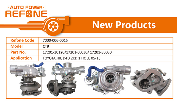 Refone can supply the following popular turbochargers for Toyota